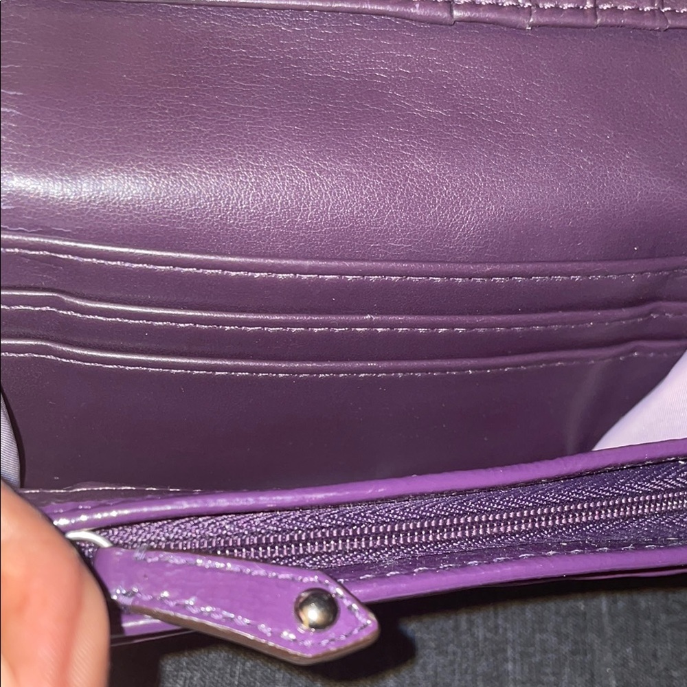 Coach Purple Wallet with Abstract Design (No Callouts) - Picture 4 of 8